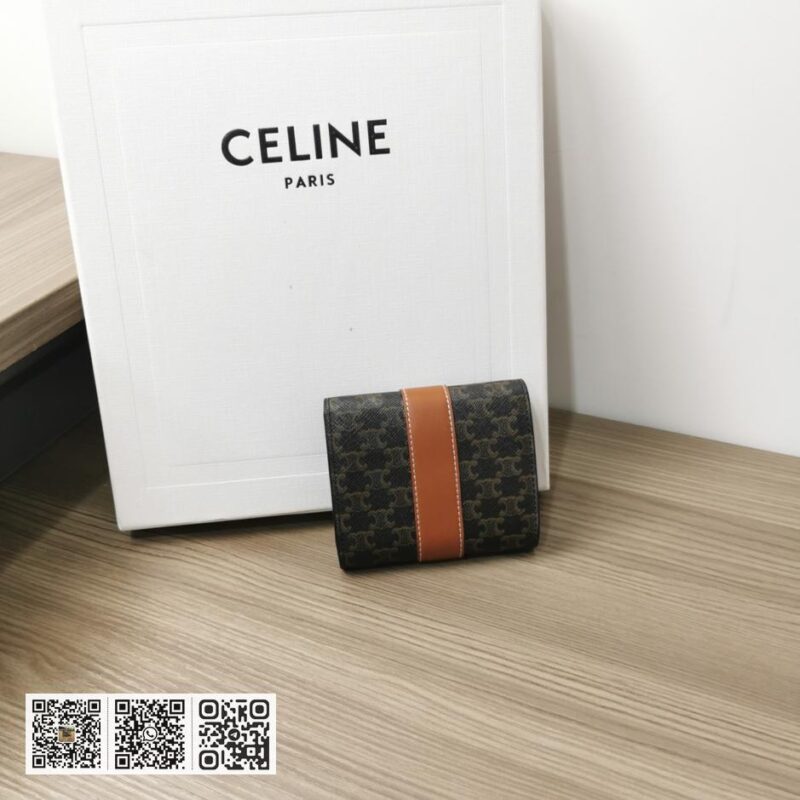 Celine 小号羊皮革三折皮夹 - Image 2