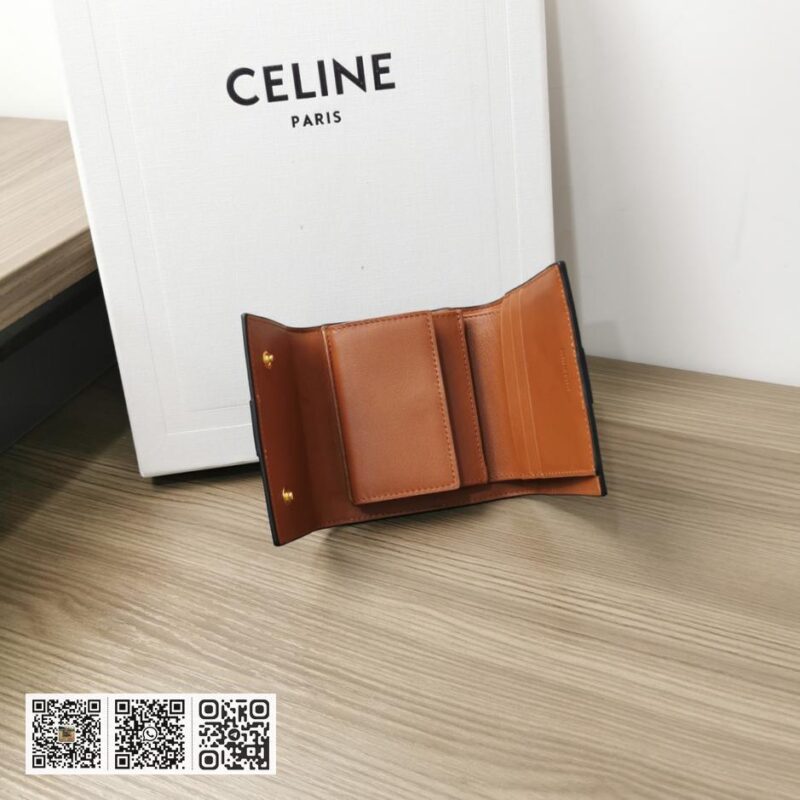 Celine 小号羊皮革三折皮夹 - Image 6