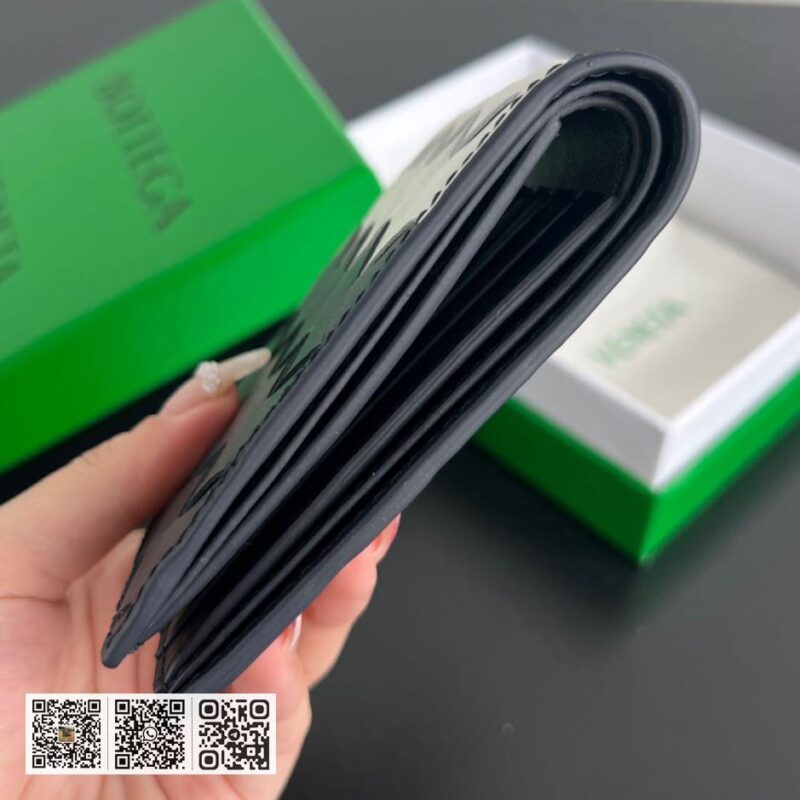 顶级版BV 拼色编织短夹两折扣短夹式 - Image 3