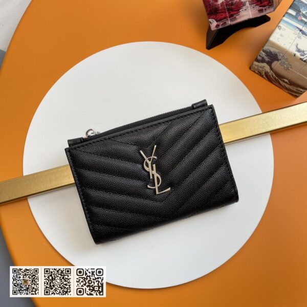 YSL两片式拉链钱包