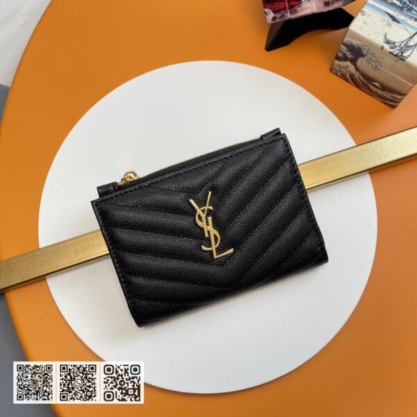 YSL两片式拉链钱包