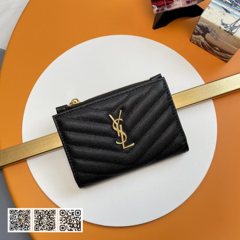 YSL两片式拉链钱包