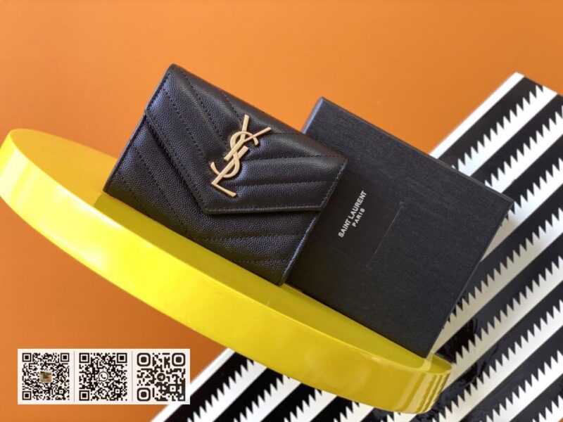 SAINT LAURENT鱼子酱皮钱包