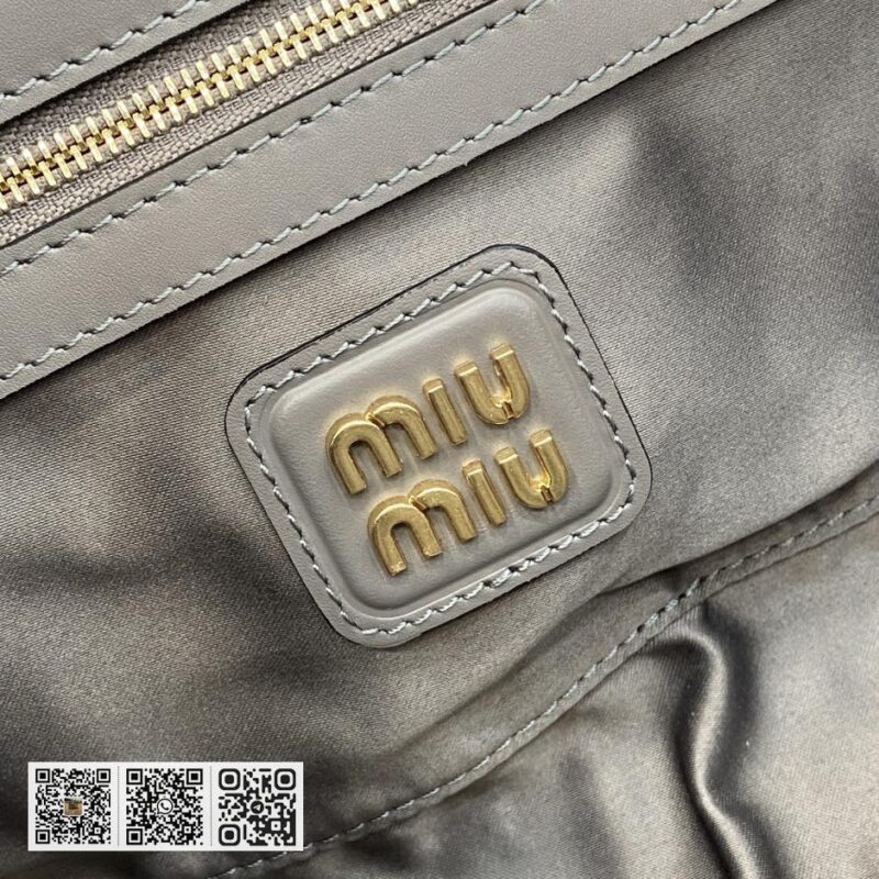 《配全套原厂专柜包装》MIU MIU Arcadie 牛皮革中号(27cm)保龄球手提包斜背包 - Image 9