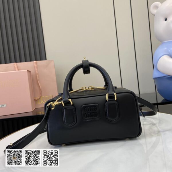 《配全套原厂专柜包装》Miu Miu 女士Arcadia 牛皮手提包斜挎包