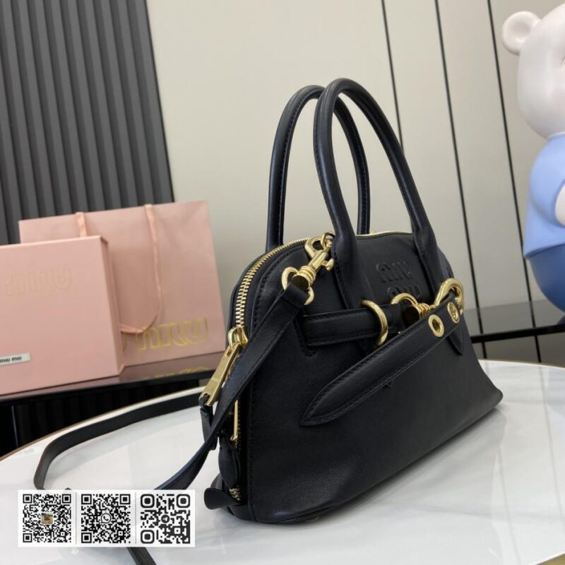 《配全套原厂专柜包装》Miu Miu Aventure Nappa 皮革手提包 - Image 2