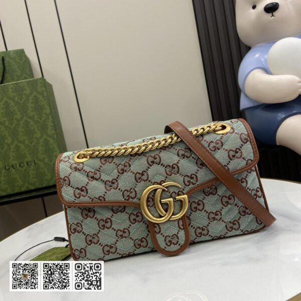 GG Marmont系列牛仔小号肩背包