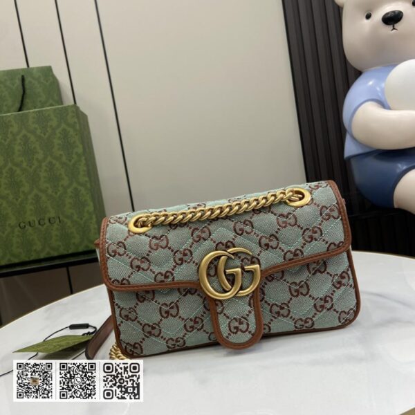 GG Marmont系列牛仔小号肩背包