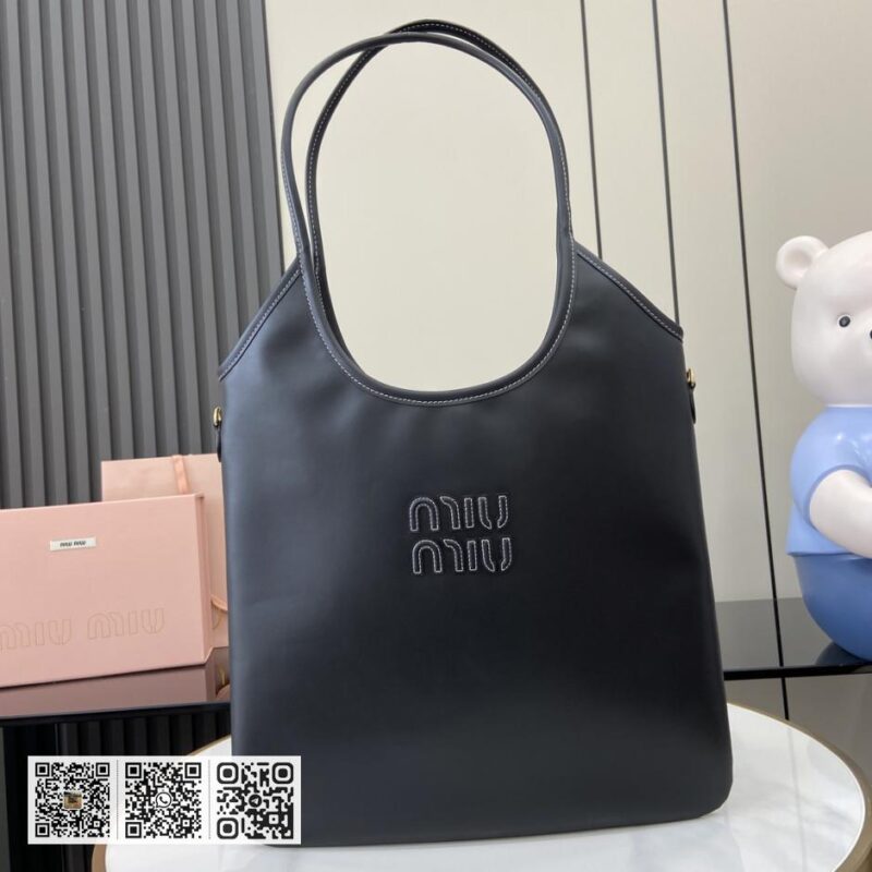 《配全套原厂包装》Miu Miu 女士IVY牛皮托特单肩包