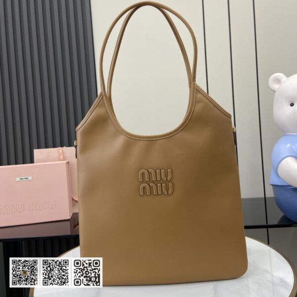 《配全套原厂包装》Miu Miu 女士IVY牛皮托特单肩包