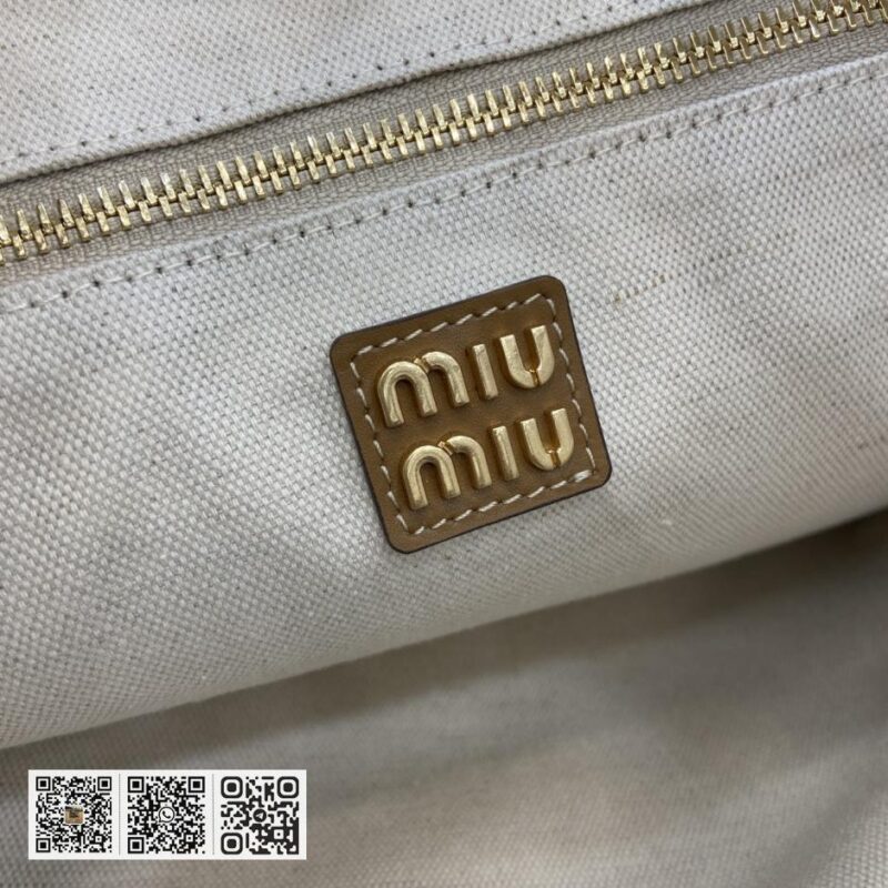 《配全套原厂包装》Miu Miu 女士IVY牛皮托特单肩包 - Image 10
