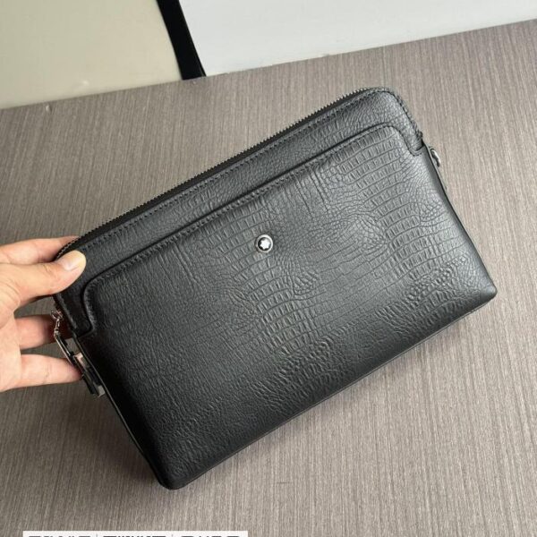 万宝龙密码锁头层牛皮手拿包