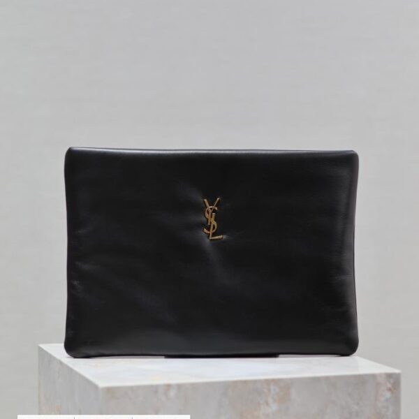 SAINT LAURENT 黑色 CALYPSO 手拿包