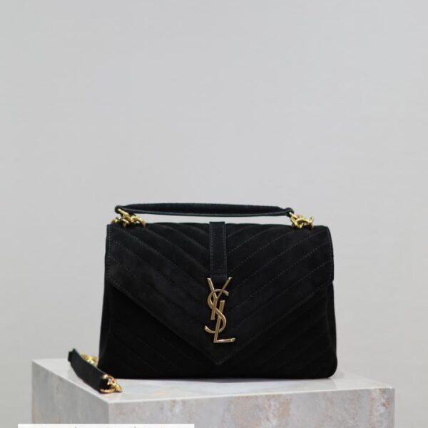 SAINT LAURENT 黑色 24cm Monogram college 邮差包