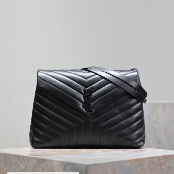 SAINT LAURENT 黑色 LouLou 大号