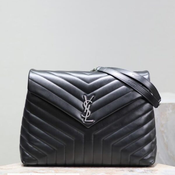 SAINT LAURENT 黑色 LouLou 大号