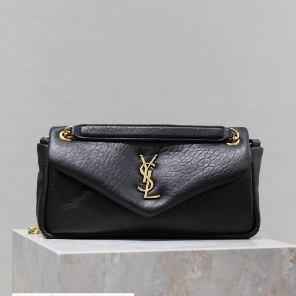 SAINT LAURENT CALYPSO 大象纹羊皮链包