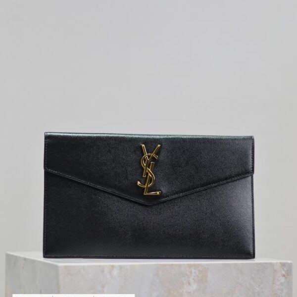 SAINT LAURENT 黑色 Uptown 新品手拿包