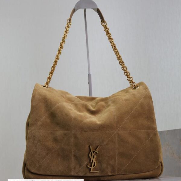 SAINT LAURENT JAMIE 浅土黄麂皮款新品大包