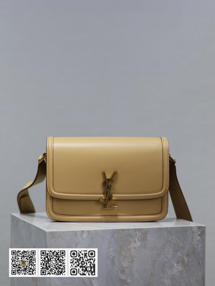 SAINT LAURENT 杏色男款版本SOLFERINO BOX