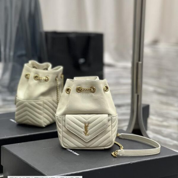 SAINT LAURENT JOE 专柜最新V型绗缝迷你水桶包