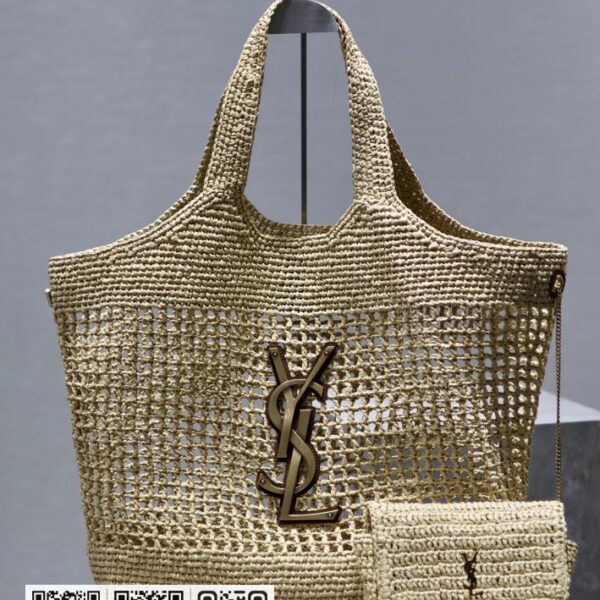 SAINT LAURENT ICARE 编织购物袋