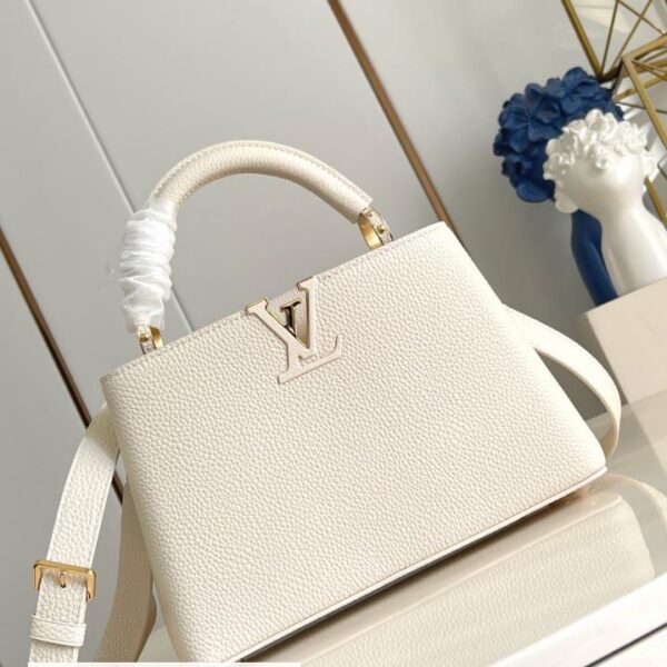 路易威登 顶级原单 M48865奶白金扣 小号 M25087 Capucines 系列手袋(C4CD)