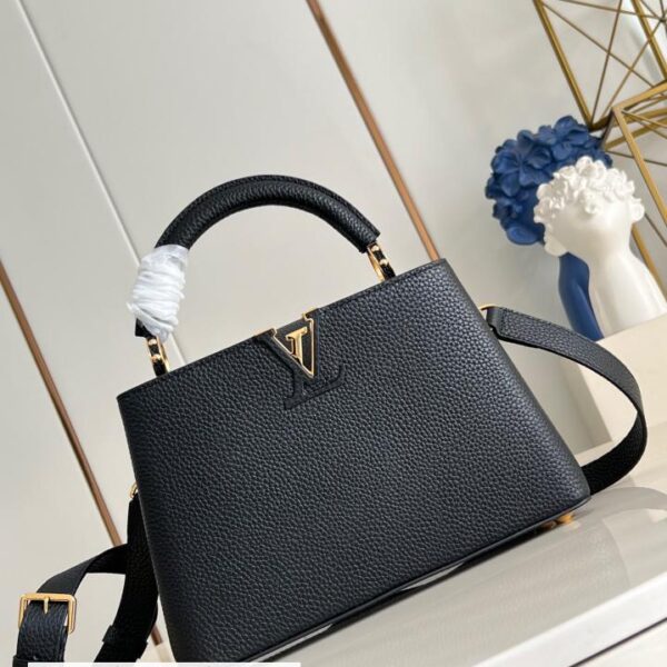 路易威登 顶级原单 M48865黑色 小号 M24728 Capucines 系列手袋(A9F3)