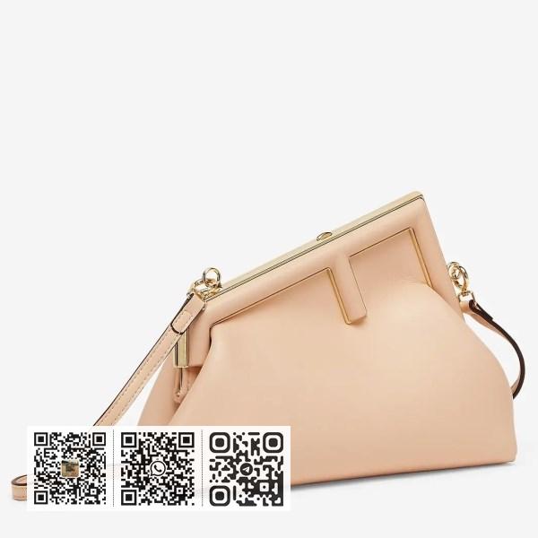 Fendi 小号 First 米色纳帕皮包