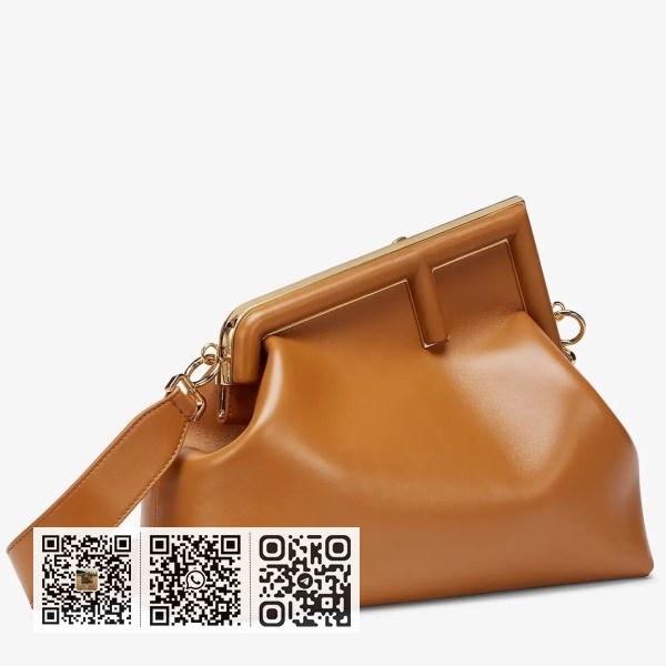 Fendi 中 First 棕色纳帕皮包