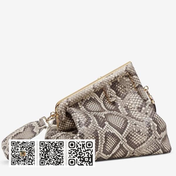 Fendi 中号 First 天然蟒蛇皮包