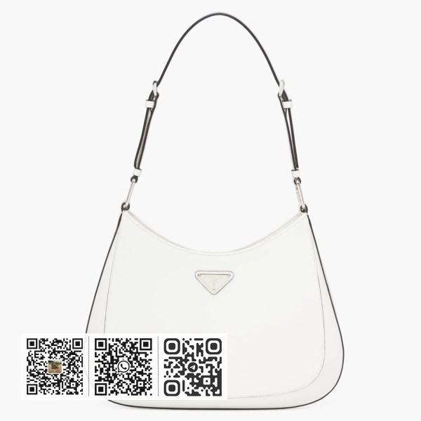 Prada Cleo 大白色拉绒皮革肩背包