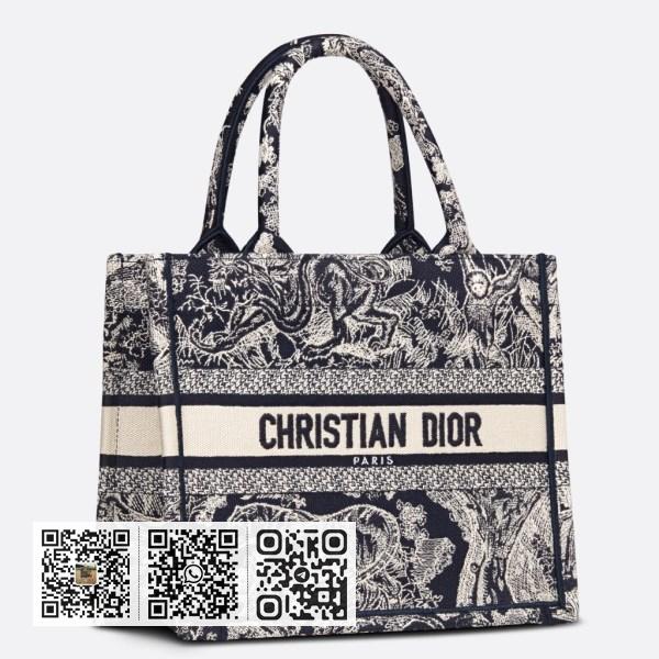 Dior 新款蓝色 Toile de Jouy 反面刺绣小书包