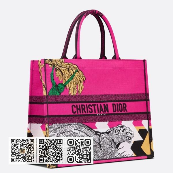 Dior 中号 Toile de Jouy Zoom Pop 刺绣 Book 托特包