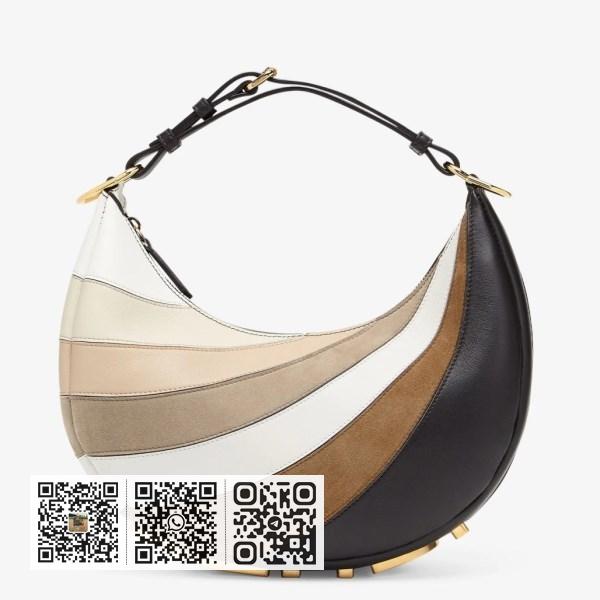 Fendi Fendigraphy 小号镶嵌皮革 Hobo 包