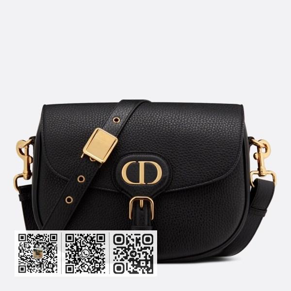 Dior 中黑色粒面小牛皮 Bobby 包