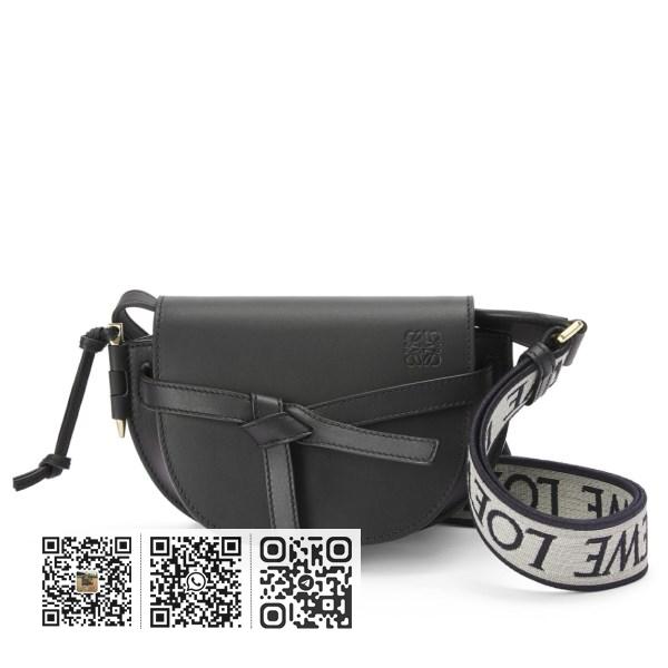 Loewe Mini Gate 双包黑色小牛皮