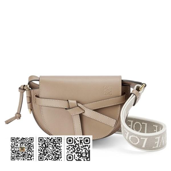 Loewe Mini Gate Dual 沙色小牛皮包