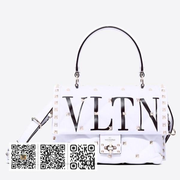 Valentino Garavani 白色 VLTN 绗缝 Candystud 包