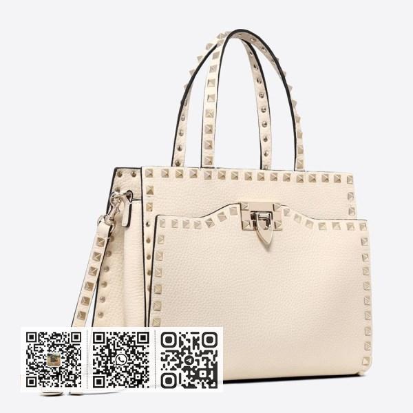 Valentino 白色小号 Rockstud 手提包