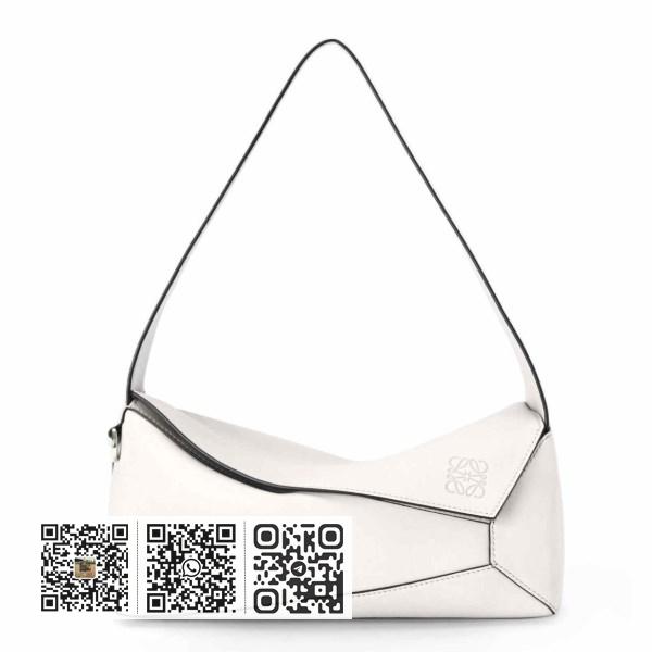 Loewe Puzzle Hobo 白色纳帕小牛皮包