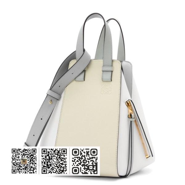 Loewe 小号 Hammock 灰色小牛皮多色包