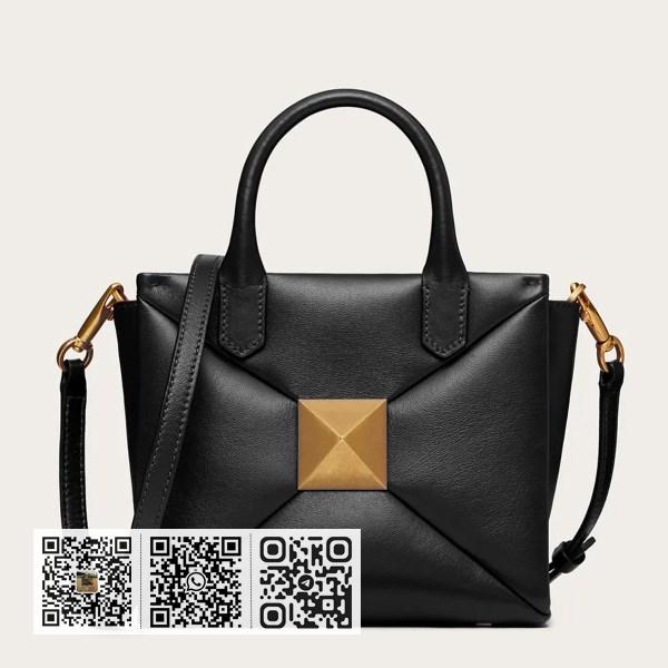 Valentino 黑色 Nappa 皮革肩背包