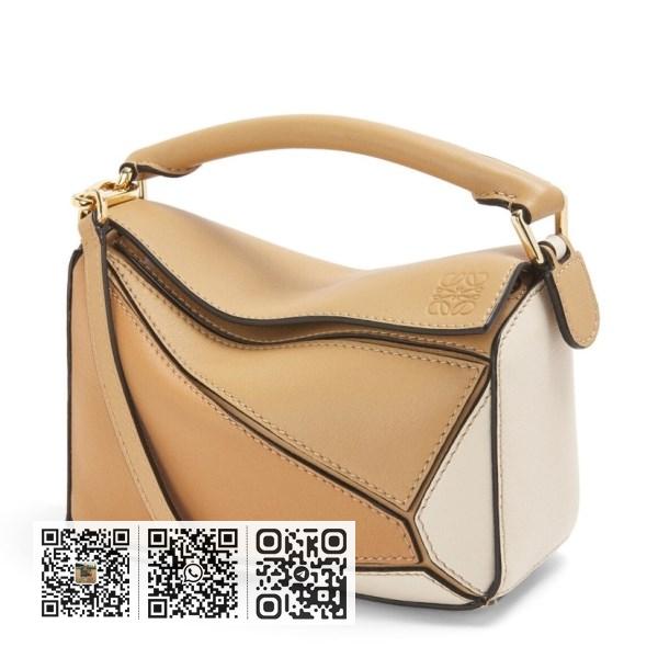 Loewe Puzzle 迷你沙丘/温暖沙漠小牛皮包