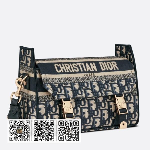 Dior Diorcamp 蓝色斜刺绣小号邮差包
