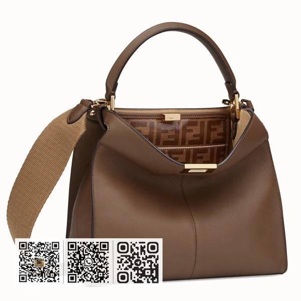 Fendi 棕色 Peekaboo X Lite 常规包