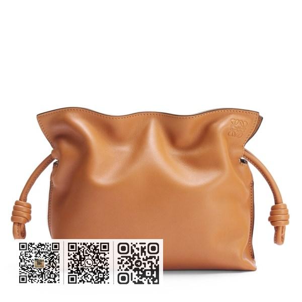 Loewe Flamenco 棕色纳帕皮革迷你手拿包