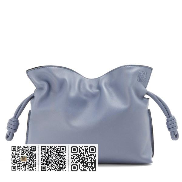 Loewe 大西洋蓝色纳帕皮革弗拉明戈手拿包