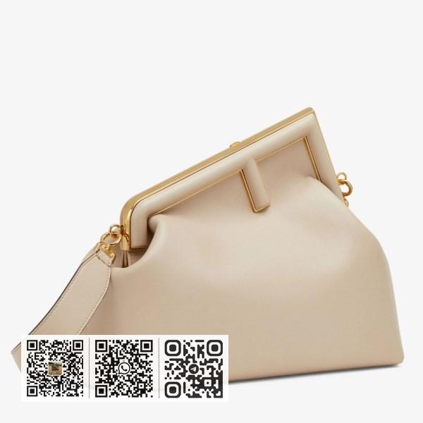 Fendi First 中米色纳帕皮包