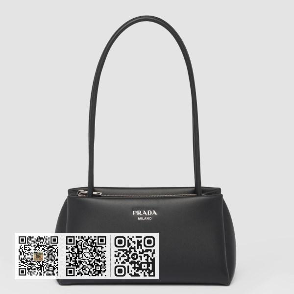 Prada Supernova 小号黑色皮革肩背包